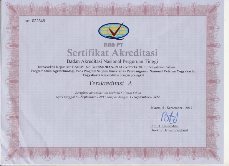 Program Studi Agroteknologi